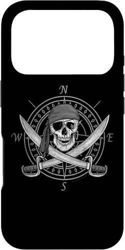 Vista 30 de Pirate Skull and Cutlasses Compass Distressed Case for iPhone 17