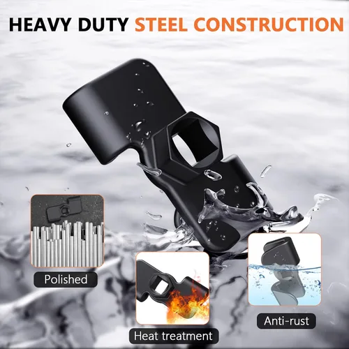 Vista 3 de Anblak Extensor de Llave para Barras de Disyuntor de 1/2 Pulgada de Unidad/21 mm de Unidad Hexagonal, Adaptador Universal de Extensión de Llave