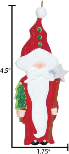 Vista 4 de Adornos de Navidad personalizados de gnomo 2025 – Adornos personalizados para adorno de elfo de Navidad, adorno de gnomo 2025, recuerdo de gnomos