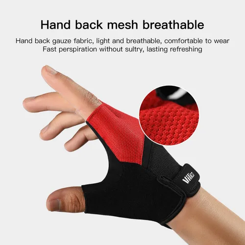 Vista 2 de Guantes de ciclismo sin dedos para hombres y mujeres, guantes de bicicleta para hombres, accesorios de bicicleta, guantes para bicicleta hombre