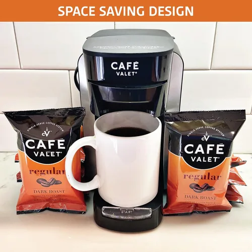 Vista 8 de Cafe Valet - Paquetes de café envueltos individualmente, tostado oscuro regular y vainilla francesa 100% café arábica, 168