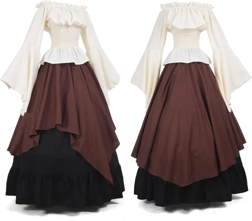 Vista 4 de NSPSTT - Vestido de estilo victoriano para mujer