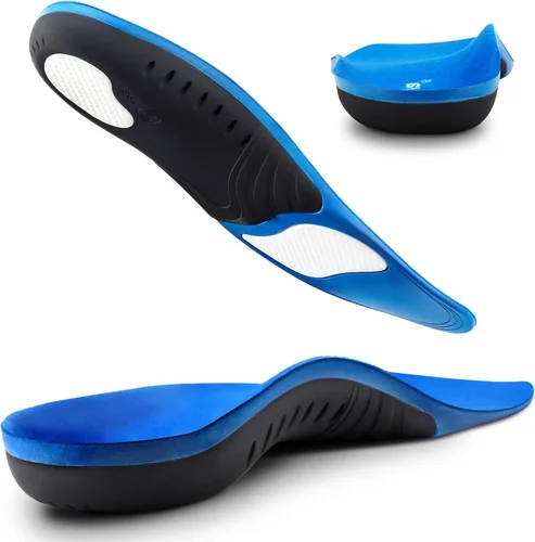 Vista 7 de Plantillas para fascitis plantar, plantillas de zapatos con soporte de arco alto para hombres y mujeres, plantillas ortopédicas de gel para correr