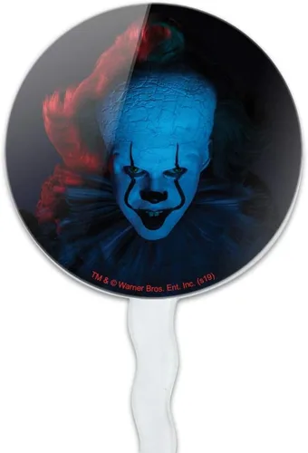 Vista 2 de IT: Capítulo 2 Juego de 6 palillos para cupcakes de Pennywise azul
