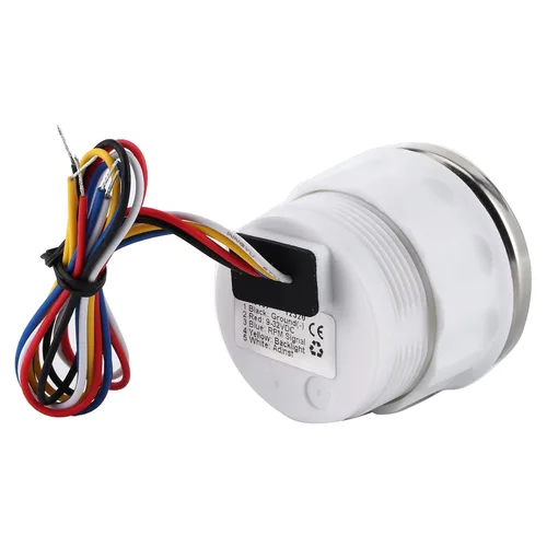 Vista 8 de KIMISS 2.047 in 6000RPM LCD tacómetro medidor para motocicleta auto motor fuera de borda, construcción ry, medidor digital RPM con contador