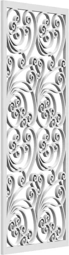 Vista 117 de 9 3/8"W x 24 3/8"H x 1/4"T Marilla Decorativos Paneles de Pared de Madera Calado, Abedul