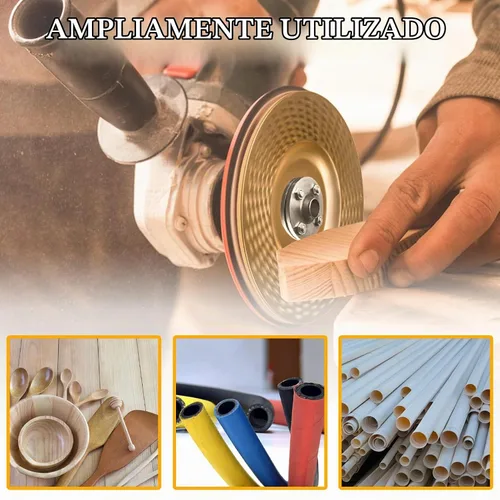 Vista 6 de Juego de 13 discos de tallado de madera para amoladora angular de 4 o 4 1/2 pulgadas, herramienta de tocón, accesorios de rueda de disco
