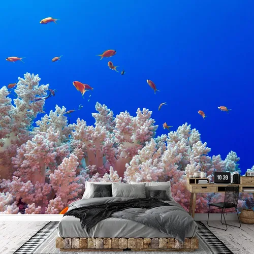 Vista 18 de SIGNWIN Adhesivo mural removible para pared, otoño, campo, cabaña, bosque, naturaleza, desierto, fotografía, realismo, paisaje decorativo, colorido