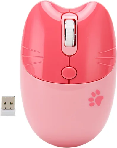 Vista 10 de BT5.1 Mouse inalámbrico, clic ultra silencioso y diseño portátil compacto para niñas, alternativa de 2.4 GHz con modo de suspensión automático