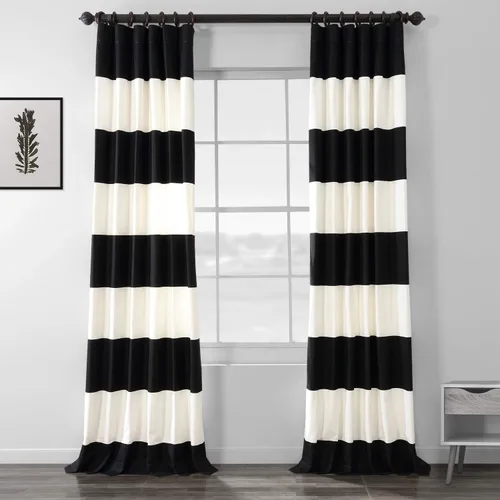 Vista 18 de HPD Half Price Drapes Cortinas florales de algodón de lujo con estampado de 84 pulgadas de largo (1 panel), modernas cortinas de oscurecimiento