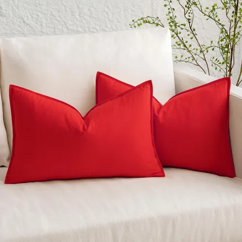 Vista 14 de MIULEE - Paquete de 2 fundas de cojín decorativas de lino, estilo bohemio y moderno, suaves, acento euro, para cama, neutral, fundas de cojín