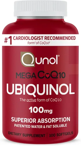 Vista 6 de Qunol Mega Ubiquinol CoQ10 Suplemento natural de C0Q10 solubre en agua y grasa para una absorción superior, patentada, antioxidante para la salud
