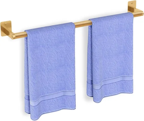 Vista 12 de Toallero de baño, toallero de 24 pulgadas para montaje en pared de baño, organizador de toallas de mano resistente, barra de toalla moderna