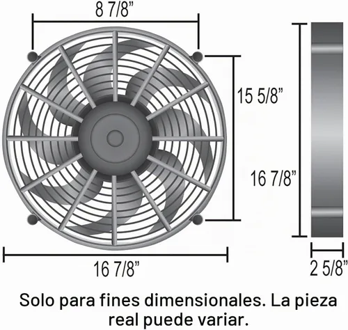 Vista 4 de Derale 16217 - Ventilador de radiador de alto rendimiento de 17", color negro