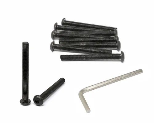 Vista 18 de iexcell 100 piezas de rosca M2.0.197 x 0.157 in paso de 0.018 in de acero aleado 10.9 grado hexagonal cabeza botón cabeza tornillo tornillo kit