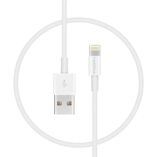 Vista 2 de Cable cargador para iPhone, color blanco