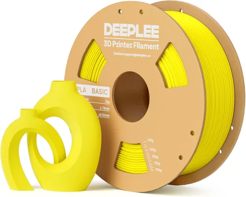 Vista 21 de Filamento PLA básico de 0.069 in, filamento de impresora 3D, amarillo girasol, turquesa, beige y marrón, 8.8 lbs