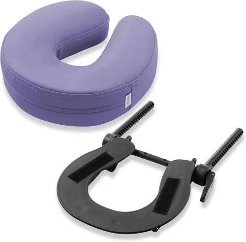 Vista 9 de Saloniture Mesa De Masaje Ajustable Cuna De Cara Y Almohada 3" Espuma - Negro