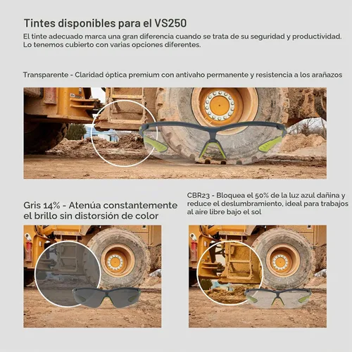 Vista 3 de HexArmor VS250 Gafas de Seguridad Variomatic / Trushield