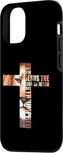 Vista 2 de iPhone 15 León Judá Jesús Cruz Cristo versos de la Biblia Fe Iglesia Caso