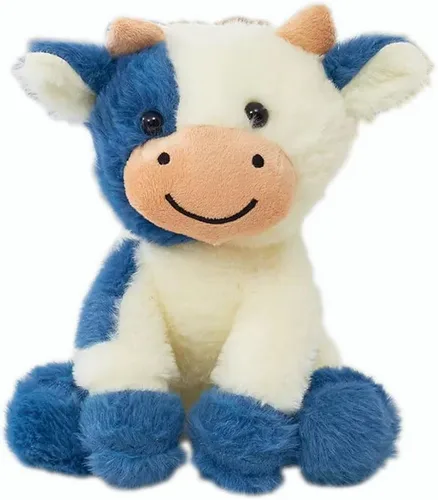 Vista 12 de YUKOUQIAN Animal de peluche de llama, juguete de alpaca suave y lindo de 25 cm para niñas y niños (azul Alpaca Yinghua)