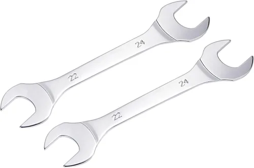 Vista 9 de uxcell Llave fina de extremo abierto, espejo métrico de 0.236 in x 0.276 in, acero de alto carbono, para mantenimiento doméstico y reparaciones