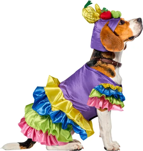 Vista 3 de Rubies Disfraz brasileño de bomba para mascotas para perros o gatos, talla S