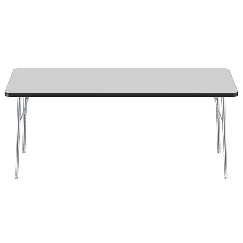 Vista 120 de FDP - Mesa rectangular para actividades escolares y de oficina (24 x 36 pulgadas), patas estándar con deslizadores giratorios, altura ajustable