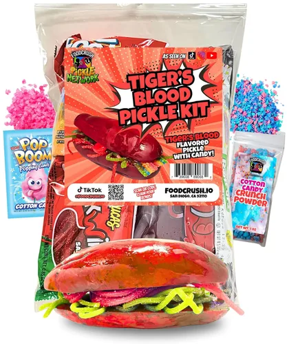 Vista 13 de Kit de Pepinillos de Frambuesa Azul - Con Triturado de Algodón de Azúcar - Bolsa de Regalo de Dulces - (13 PIEZAS) Regalos de Cumpleaños Para Niños