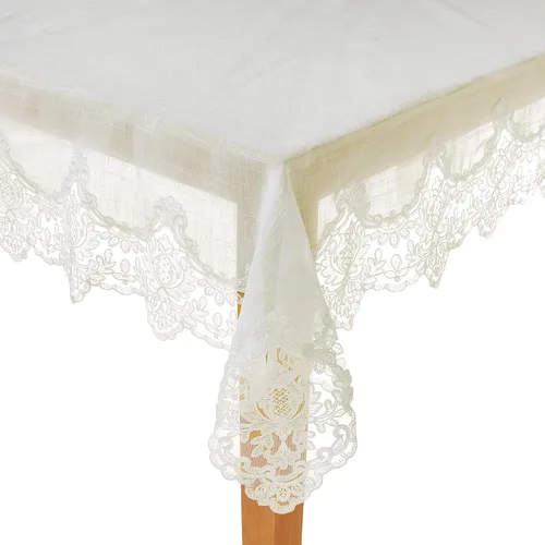Vista 11 de Flor Lazo clásico Lace diseño Manteles, Rectangular