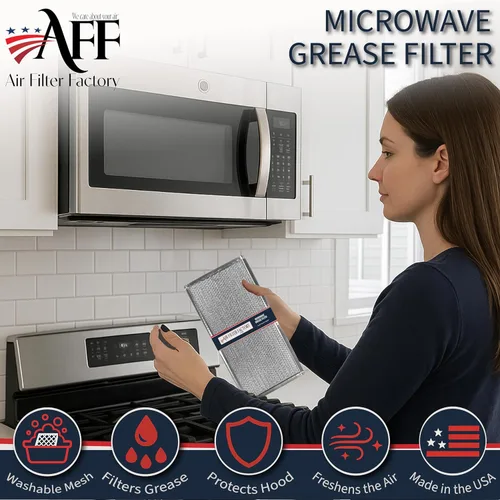 Vista 2 de Air Filter Factory Reemplazo para W10208631A, AP5617368 Whirlpool 5.87 x 13 x 0.09 pulgadas Filtro de malla de grasa de aluminio para horno