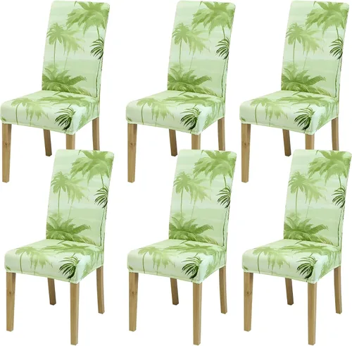 Vista 105 de Fundas para Sillas de Comedor, Juego de Fundas para Sillas de Comedor de 4 Piezas, Fundas Elásticas para Sillas de Cocina, Fundas para Sillas