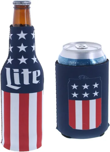 Vista 2 de Kolder Juego de latas y botellas con licencia Beer Coolie Insulator Sleeve Holder Huggie Bud Light Dilly Dilly