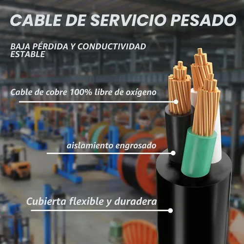 Vista 3 de PlugSaf Cable de Extensión para Exteriores de 50 Pies Calibre 16/3 con Múltiples Tomacorrientes Indicador de Luz, Cable de Extensión Flexible de 3