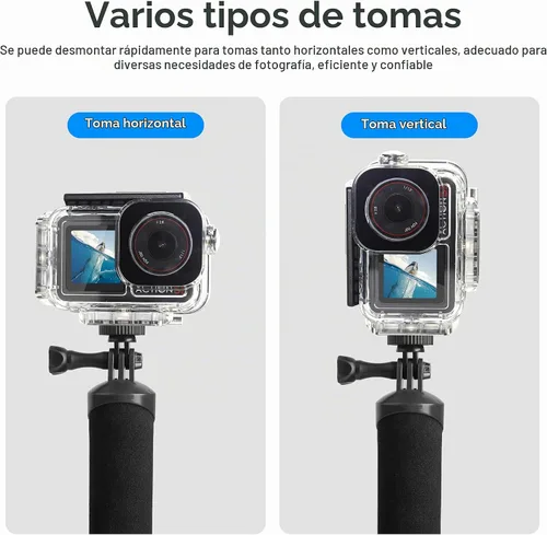 Vista 2 de FitStill Funda impermeable subacuática de 196 pies/196.9 ft con interfaz magnética de liberación rápida compatible con DJI Osmo Action 5 Pro/Action