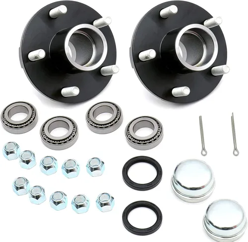 Vista 13 de Kits de rodamientos de cubo de remolque, 4 pernos en cubo circular de 4 pulgadas, apto para eje de 2,000 libras, con rodamientos de diámetro