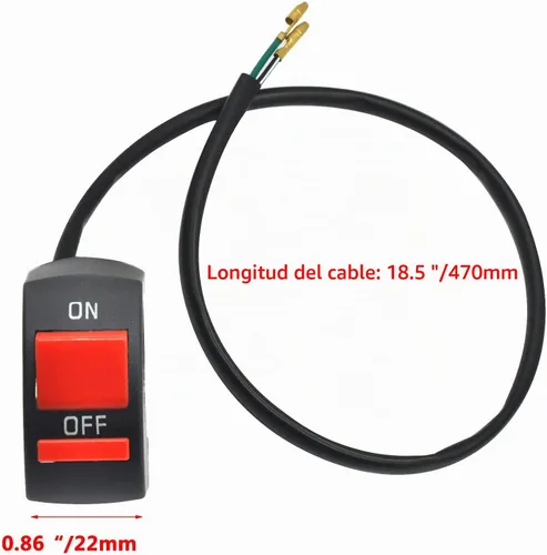 Vista 6 de Holato 22mm 7/8 Empuñaduras del acelerador con abrazadera de cable y interruptor de encendido/apagado para Coleman CT100U CT200U Baja Doodlebug Db30