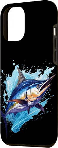 Vista 2 de Funda para iPhone 12 Pro Max con peces marinos para amantes de los pescadores y Marlin