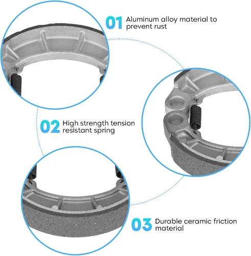 Vista 2 de Zapatas de freno delanteras y traseras para Honda Rancher 350 TRX350 TE FE TM FM 2000-2006, Foreman 400 TRX400 FW FGA FA 1995-2007, TRX450 S
