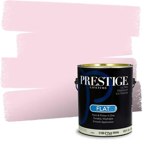 Vista 194 de Prestige Paints Pintura exterior e imprimación en uno, 1 galón, plano, coincidencia comparable de Valspar* Amber Rose*