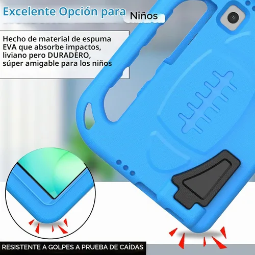 Vista 6 de BMOUO Funda infantil para Samsung Galaxy Tab A11 de 8.7 pulgadas 2025/A9 8.7 pulgadas 2023 /Tab A7 Lite de 8.7 pulgadas 2021 con protector de Azul