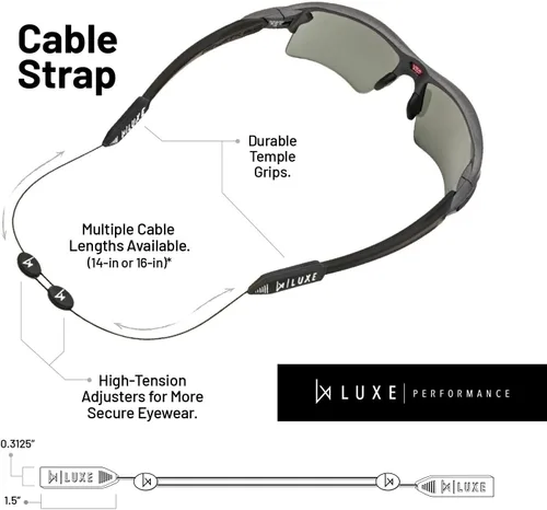 Vista 3 de Correa para gafas: retenedor de gafas, correa para gafas de sol, correa para gafas, correas de cable ajustables, soporte para gafas