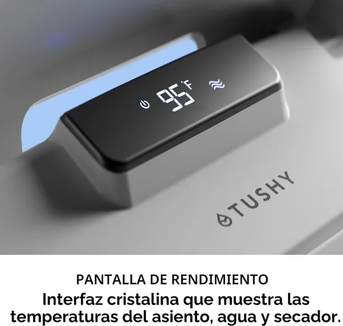 Vista 12 de TUSHY Aura - Asiento de bidé eléctrico de lujo Asiento de inodoro con calefacción con control de temperatura, agua caliente ajustable al instante