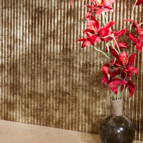 Vista 3 de FASÄDE Panel decorativo de mosaicos de vinilo en bermuda bronce (muestra de 6x6 pulgadas)