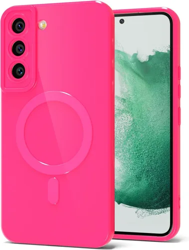 Vista 166 de Svanove Funda magnética de silicona para Samsung Galaxy S22, compatible con Magsafe, bonita funda para mujer, goma de gelatina brillante delgada