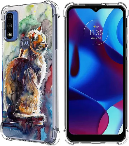 Vista 32 de Funda para Moto G Pure/Moto G Power 2022/Moto G Play 2023, colorida funda protectora de poliuretano termoplástico resistente a los arañazos