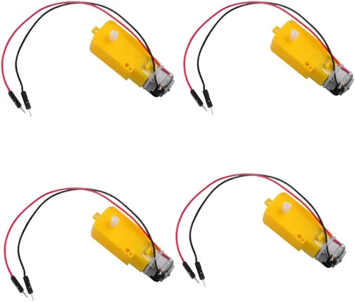 Vista 6 de Módulo de control de placa de controlador de motor L298N de 2 piezas con kit de motor TT de 4 piezas, motor de caja de cambios de CC soldado