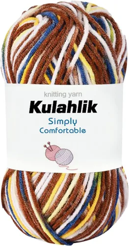 Vista 84 de 50g (1x50g) Hilo Acrílico para Crochet y Tejido, Hilo Degradado Colorido, 1 Rollo de Madejas, Hilo Acrílico Multicolor, Perfecto para Proyectos