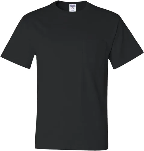 Vista 9 de Jerzees Camiseta pesada con cuello redondo y bolsillo en el pecho para hombre