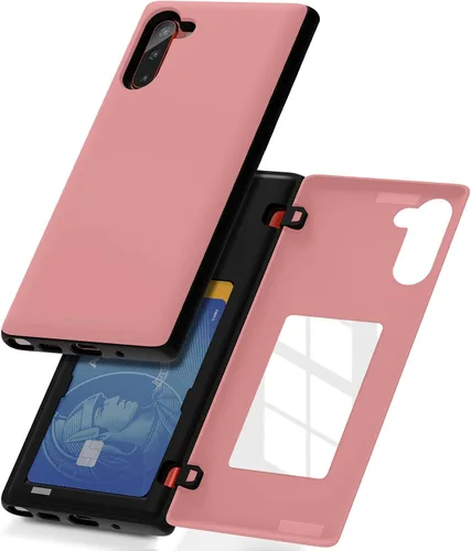 Vista 27 de GOOSPERY Parachoques magnético para puerta compatible con Galaxy Note 10, estuche tipo billetera con tarjetero, cierre automático por iman, funda